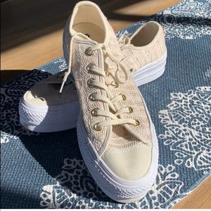 Converse Woven Tennis Sneakers Platforms